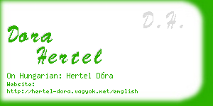 dora hertel business card